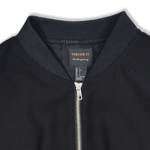 Forever 21 Black Bomber Jacket - Picture 2 of 4
